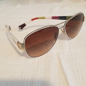 Coach aviator gold/white sunglasses